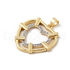 Brass Micro Pave Cubic Zirconia Pendants KK-U047-22GP-2