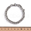 Tarnish Resistant 304 Stainless Steel Cable Chain Bracelets X-BJEW-I238-09P-5
