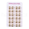 Ion Plating(IP) Frosted 304 Stainless Steel Hoop Earrings for Women EJEW-M001-02G-3