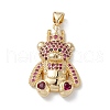 Brass Micro Pave Cubic Zirconia Pendants KK-M240-17B-2
