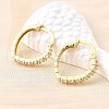 Oval Brass Micro Pave Clear Cubic Zirconia Hoop Earrings EJEW-Z121-02G-2