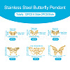 12Pcs 6 Styles 201 & 304 Stainless Steel & Stainless Steel Connector Charms STAS-TA0001-86-13