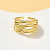 Brass Adjustable Cuff Rings RJEW-V009-05G-2