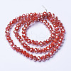 Electroplate Opaque Solid Color Glass Beads Strands EGLA-A034-P4mm-C01-2