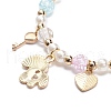 Colorful Alloy Enamel Cute Charms Bracelet BJEW-JB08661-02-5
