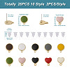 Elecrelive 20Pcs 10 Style Alloy Enamel Stud Earring Findings FIND-EL0001-03-3