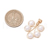 Plastic Imitation Pearl Pendants PALLOY-JF03519-02-4