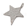 Brass Micro Pave Cubic Zirconia Pendants KK-U076-09P-2