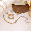 Heart Alloy Crystal Rhinestone Pendant Necklace & Dangle Earring & Link Bracelet Sets FS-WGED074-01-3