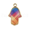 304 Stainless Steel Enamel Pendants STAS-P377-11G-A-1