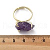 Natural Amethyst Finger Rings RJEW-B122-01G-02-5