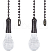 Glass Celling Fan Pull Chain Extender AJEW-WH0009-10P-1