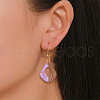 Transparent Resin & Walnut Wood Pendants RESI-CJ0001-74-7
