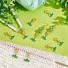 Alloy Enamel Frog Pendant Locking Stitch Markers HJEW-AB00061-5