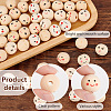   80pcs 8 styles Natural Wood European Beads WOOD-PH0002-68-4