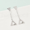 304 Stainless Steel Rhinestone Stud Earrings EJEW-Z089-17P-2