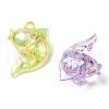 Electroplate Transparent UV Plating Acrylic Pendants OACR-I014-24-3