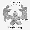 European and American Style Flower 304 Stainless Steel  Cuff Bangles for Women RD8842-1-2