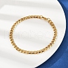 201 Stainless Steel Cuba Chian Bracelet for Men BJEW-B138-07G-3