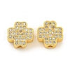 Brass Cubic Zirconia Beads KKB-L215-031G-1