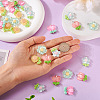 30Pcs 5 Colors Transparent Resin Pendants RESI-TA0001-68-6
