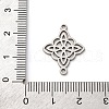 201 Stainless Steel Hollow Witch Knot Connector Charms STAS-V014-02P-3