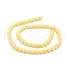 Natural Yellow Jade Beads Strands G-D0010-02-6mm-2
