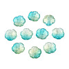 Transparent Spray Painted Glass Beads GLAA-Q089-003-G001-2