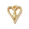 Rack Plating Brass Micro Pave Cubic Zirconia Perdants KK-C067-04G-1