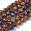 Synthetic Gold Clinquant Stone Beads Strands G-E551-A-4