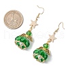 Angel Star Handmade Glass Seed Beads & Glass Dangle Earrings for Women EJEW-MZ00393-09-3