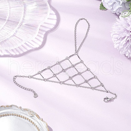 Brass Cable Chains Ring Bracelets for Women BJEW-JB11581-02-1