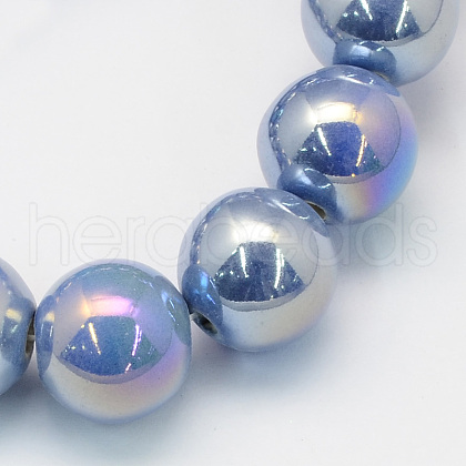 Handmade Porcelain Round Beads PORC-S490-8mm-09-1