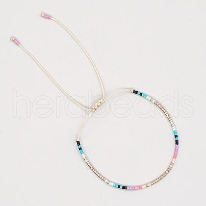 Bohemian Style Glass Seed Beads Braided Beads Bracelets for Women MZ6690-8-1