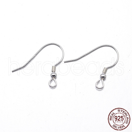 925 Sterling Silver Earring Hook Findings STER-M104-01B-1