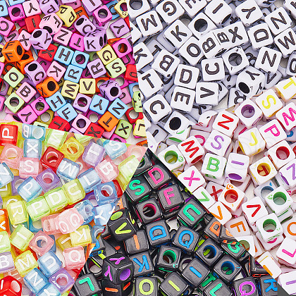 SOFPLATE 5 Styles Transparent & Opaque Acrylic Beads MACR-SP0001-12B-1