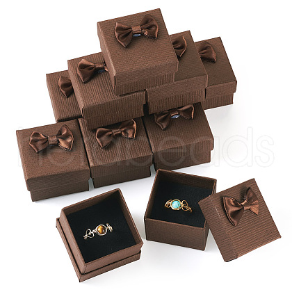 Square Cardboard Paper Ring Gift Storage Boxes CON-TAC0001-17D-1