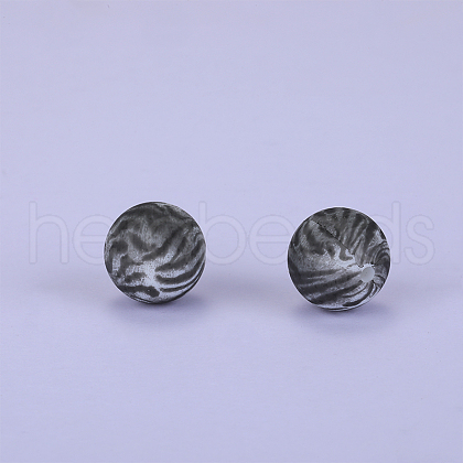 Printed Round Silicone Focal Beads SI-JX0056A-181-1