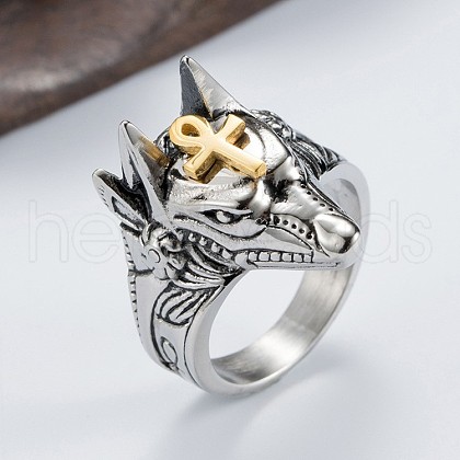 Tibetan Style Alloy Finger Rings FS-WGEEE2E-05-1