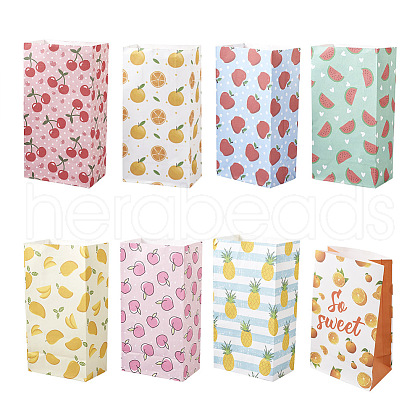 Magibeads 24Pcs 8 Style Paper Gift Bags CARB-MB0001-03-1