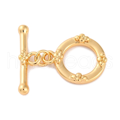Brass Toggle Clasps KK-S403-22G-1