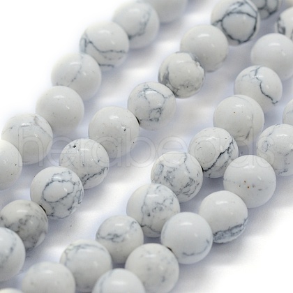 Synthetic Turquoise Beads Strands G-P386-01-8mm-1