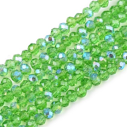 Electroplate Glass Beads Strands EGLA-A044-T1mm-L11-1