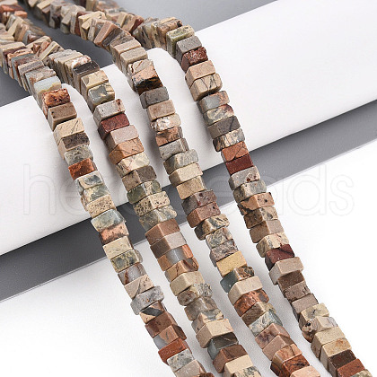 Natural Aqua Terra Jasper Beads Strands G-T140-52-1