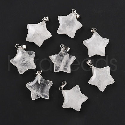 Natural Quartz Crystal Pendants X-G-I319-01P-04-1