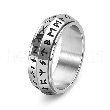 Rotatable Stainless Steel Finger Ring PW-WG27E87-01-1
