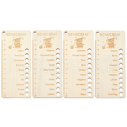 4Pcs Wood Thread Winding Boards AJEW-WH0534-51C-1