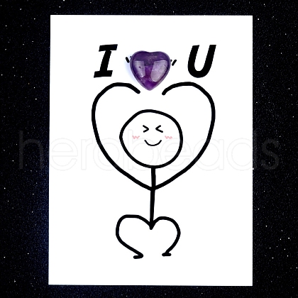 Natural Amethyst Heart Display Decorations PW-WG5A099-06-1