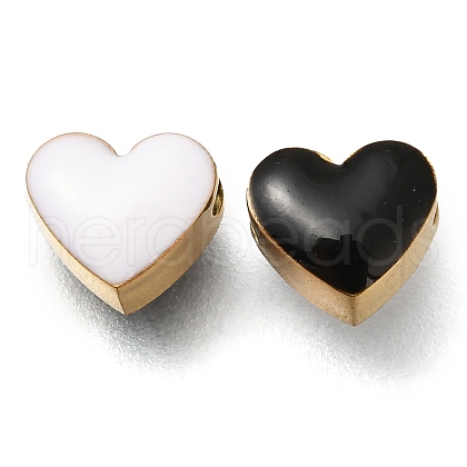 Ion Plating(IP) 304 Stainless Steel Enamel Beads STAS-B075-09G-01-1
