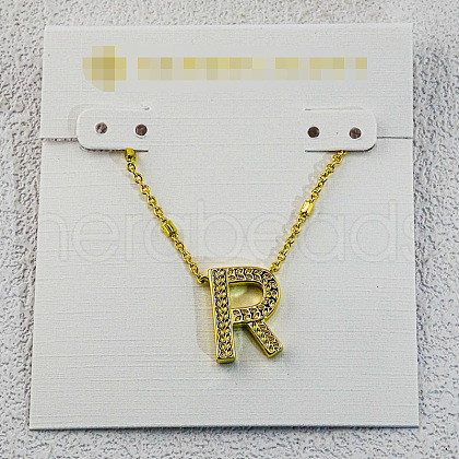 Brass Initial Pendant Necklaces for Women FS-WG8E27F-18-1